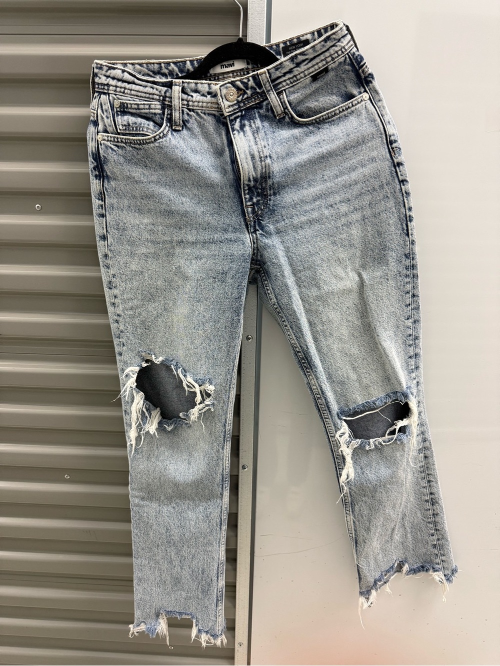 Mavi Light Blue Distressed Boyfriend Jeans